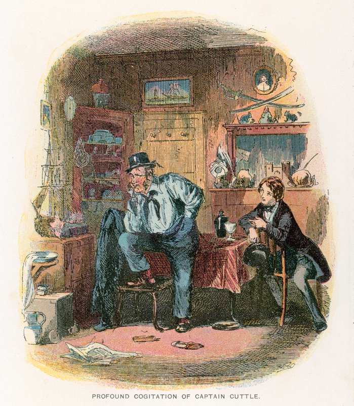 Illustration til Dombey og søn af Hablot Knight Browne