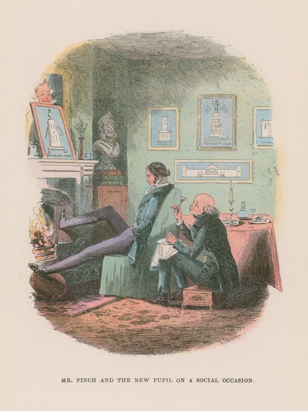 Illustration til Martin Chuzzlewit af Hablot Knight Browne