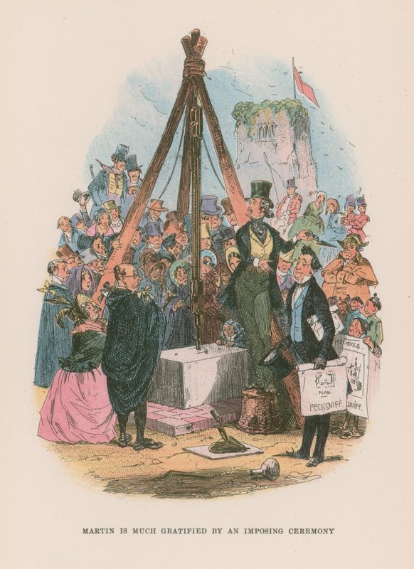 Illustration til Martin Chuzzlewit af Hablot Knight Browne