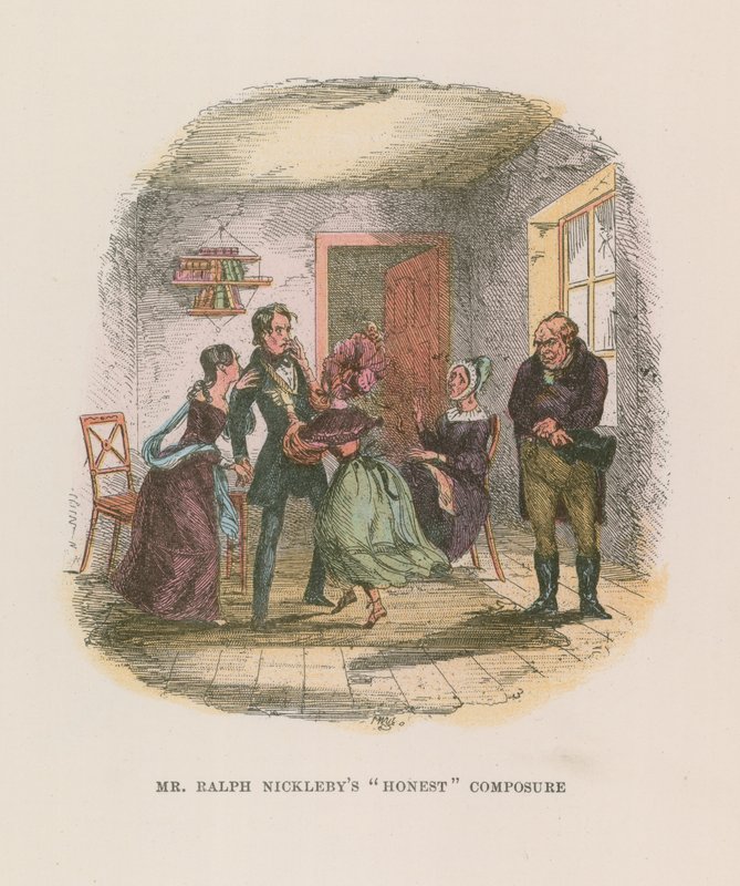 Illustration til Nicholas Nickleby af Hablot Knight Browne
