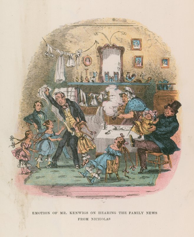 Illustration til Nicholas Nickleby af Hablot Knight Browne