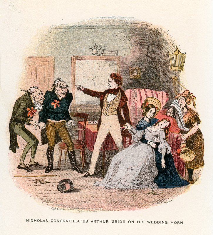 Illustration til Nicholas Nickleby af Hablot Knight Browne
