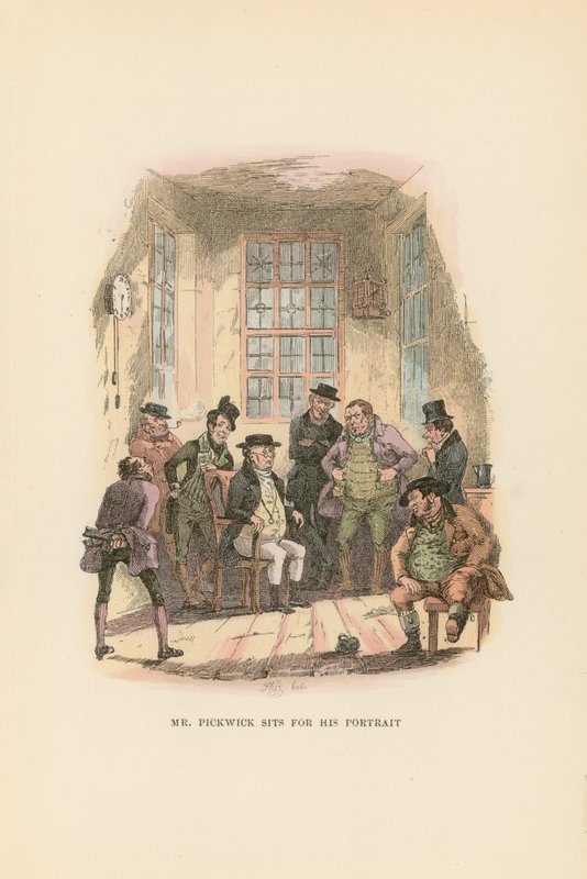 Illustration til Pickwick Papers af Hablot Knight Browne