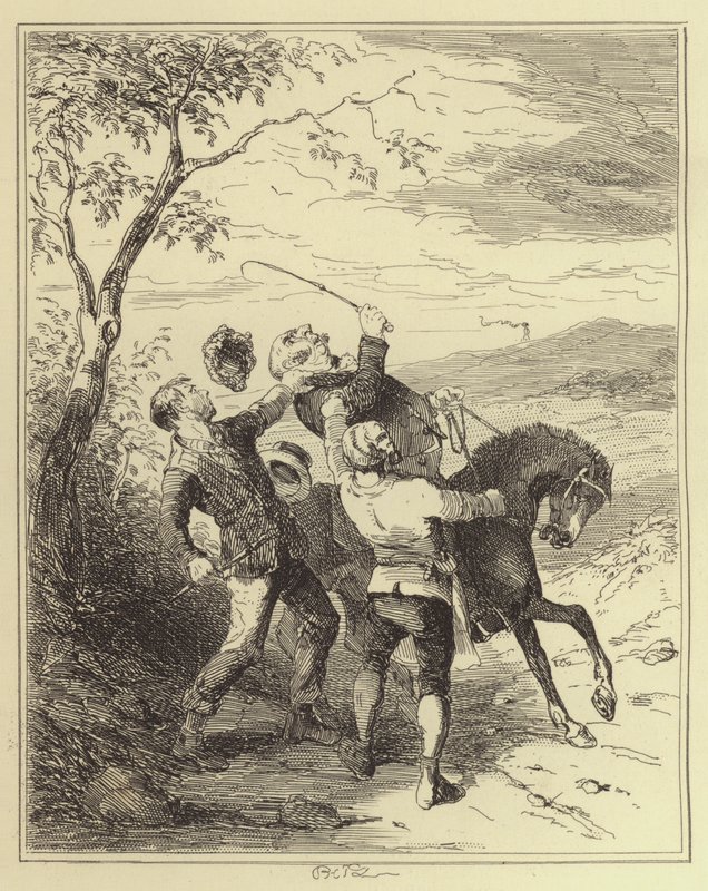 Jobling og Armstrong angriber hr. Fairles af Hablot Knight Browne