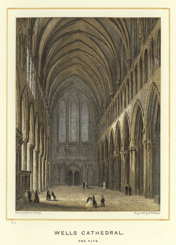 Wells Cathedral, kirkeskibet af Hablot Knight Browne