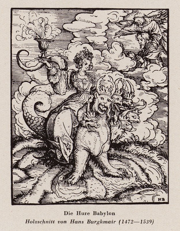 Hore of Babylon (træsnit) af Hans (after) Burgkmair