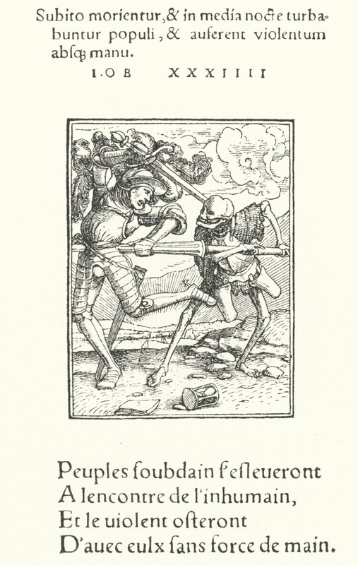 Den væbnede ridder (gravering) af Hans (after) Holbein the Younger
