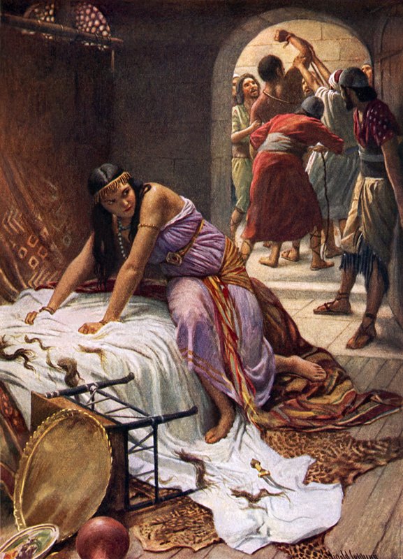 Delilah (farve litho) af Harold Copping