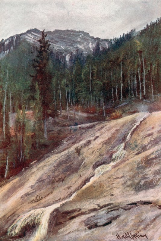 Hot Sulphur Spring, Banff af Harold Copping