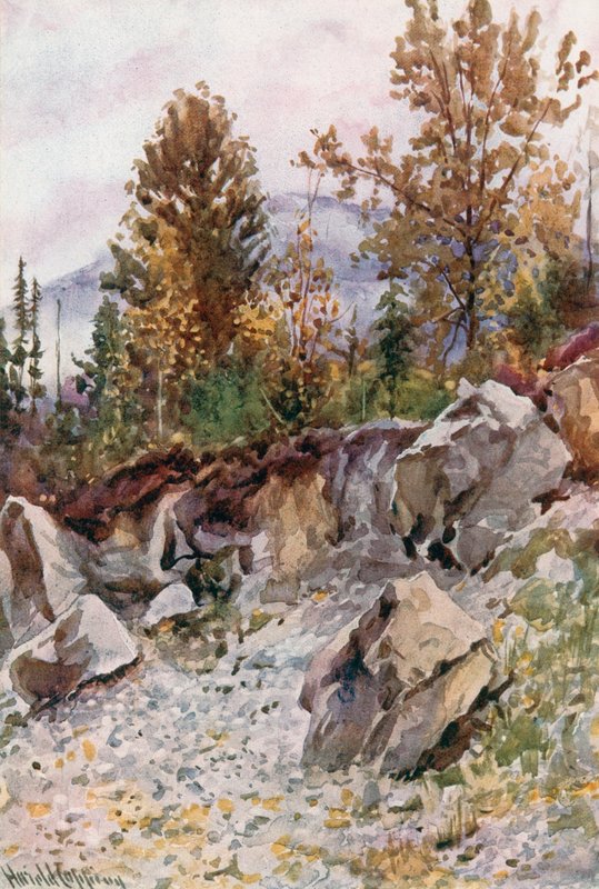Mount Mackenzie, fra Quarry nær Revelstoke af Harold Copping