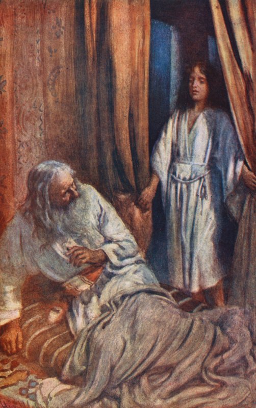 Det Gamle Testamente: Barnet Samuel (farvelitografi) af Harold Copping