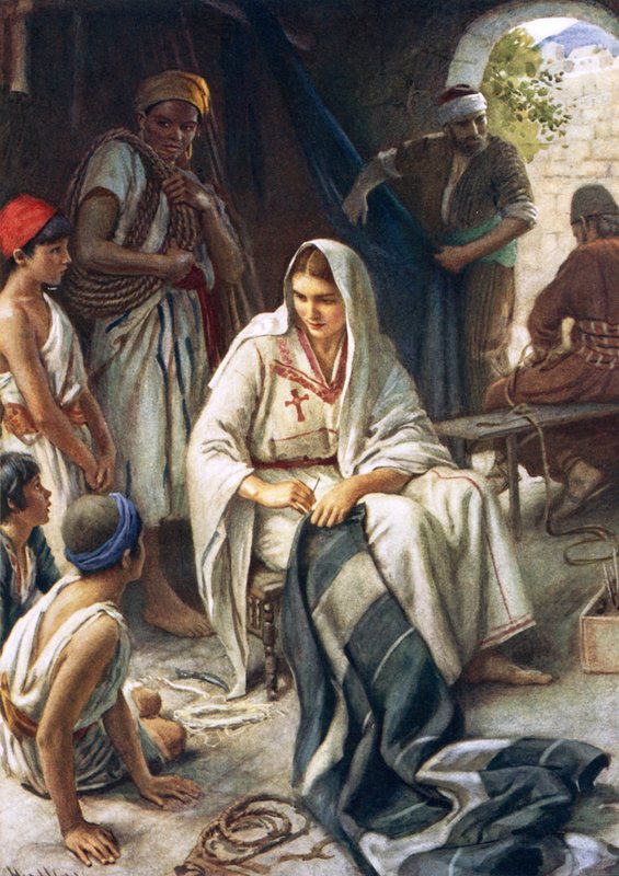 Priscilla (farve litho) af Harold Copping