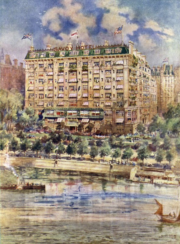 Floden foran The Savoy Hotel af Harold Oakley