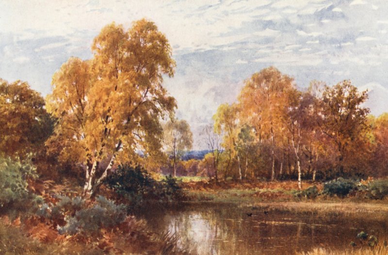 Det aftagende år (farvelitografi) af Harold Sutton Palmer
