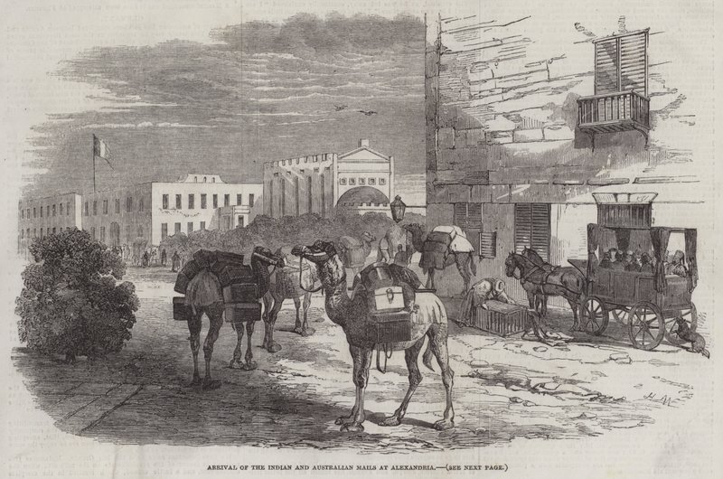 Ankomst af de indiske og australske posts til Alexandria af Harrison William Weir