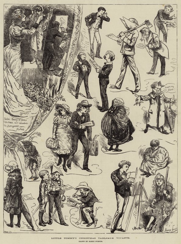 Lille Tommys juleborde Vivants af Harry Furniss