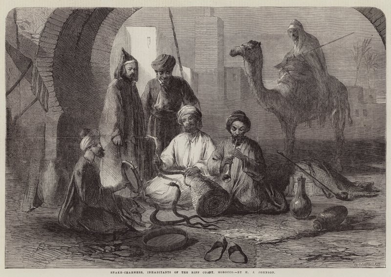 Snake-Charmers, indbyggere på Riffkysten, Marokko af Harry John Johnson