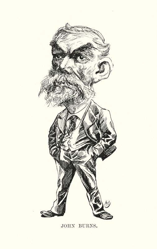 John Burns (litografi) af Harry (after) Furniss