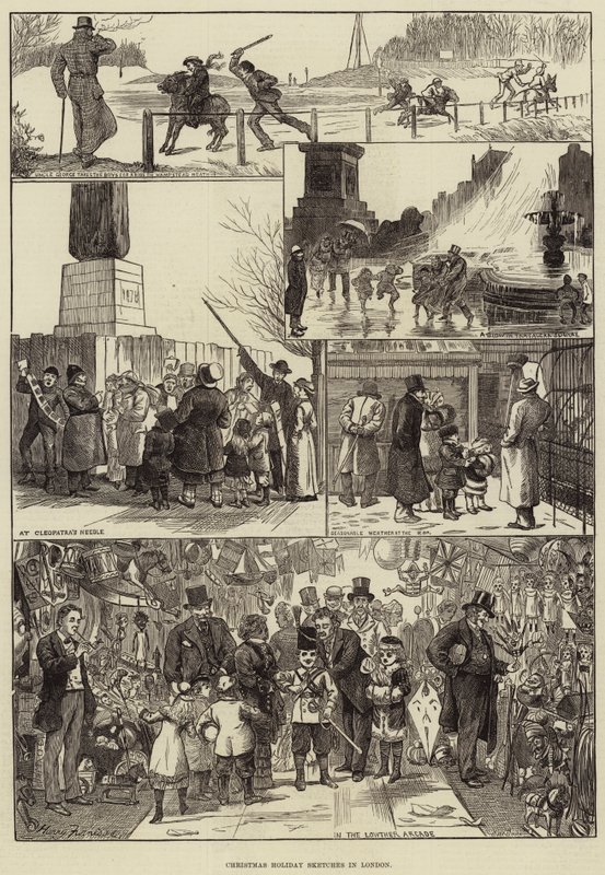 Juleferieskitser i London af Harry Furniss