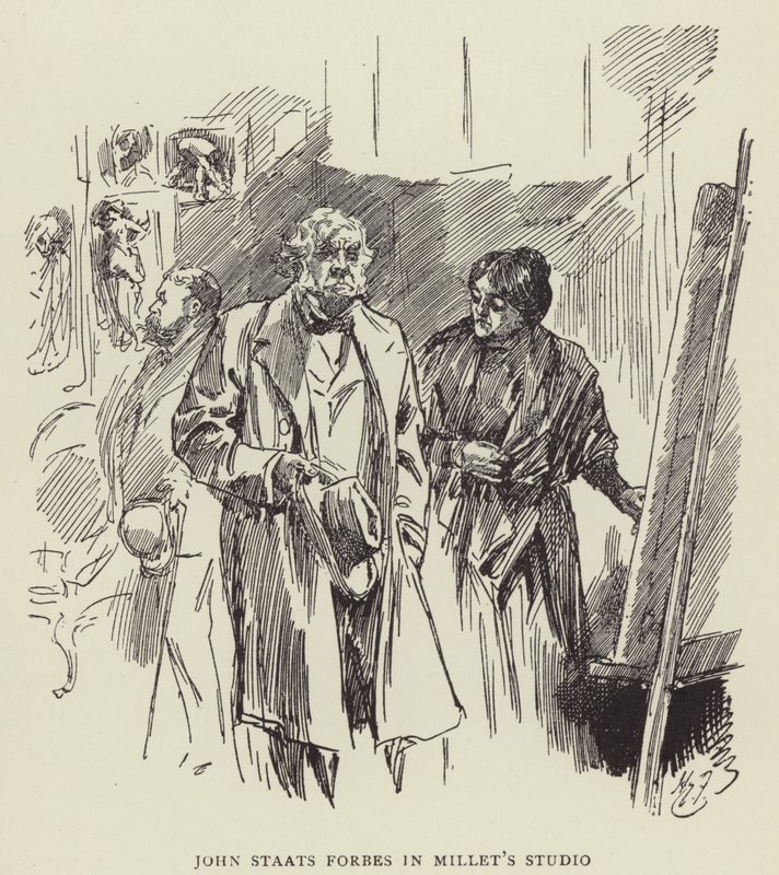 John Staats Forbes i Millets Studio af Harry Furniss