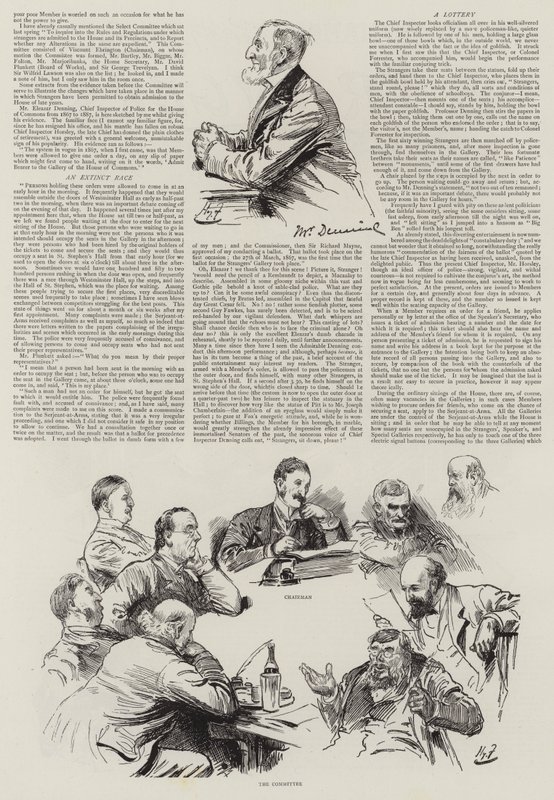 Livet i parlamentet, fremmede i huset af Harry Furniss