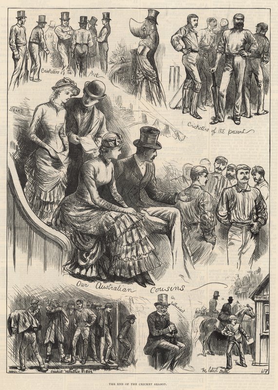 Slutningen af cricketsæsonen (gravering) af Harry Furniss