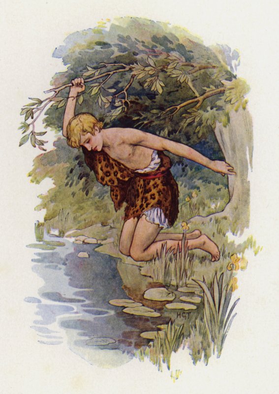 Narcissus (farvelitografi) af Harry George Theaker