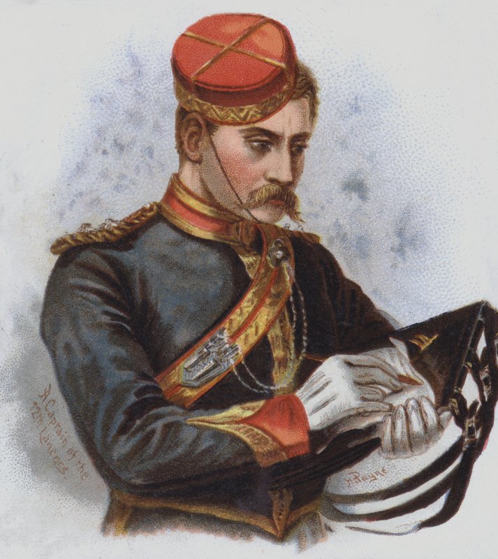A Captain of the 12th Lancers (chromolitho) af Harry Payne