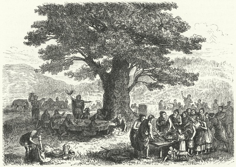 Fest i det gamle Tyskland (gravering) af Heinrich Leutemann