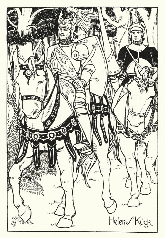 The Knight Magnificent (gravering) af Helen S. Kuck