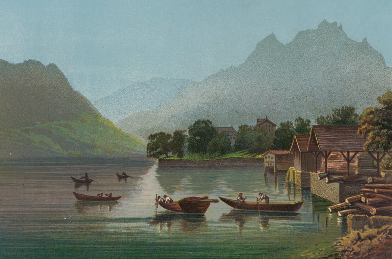 Luzern-søen og Pilatus-bjerget af Helga von Cramm