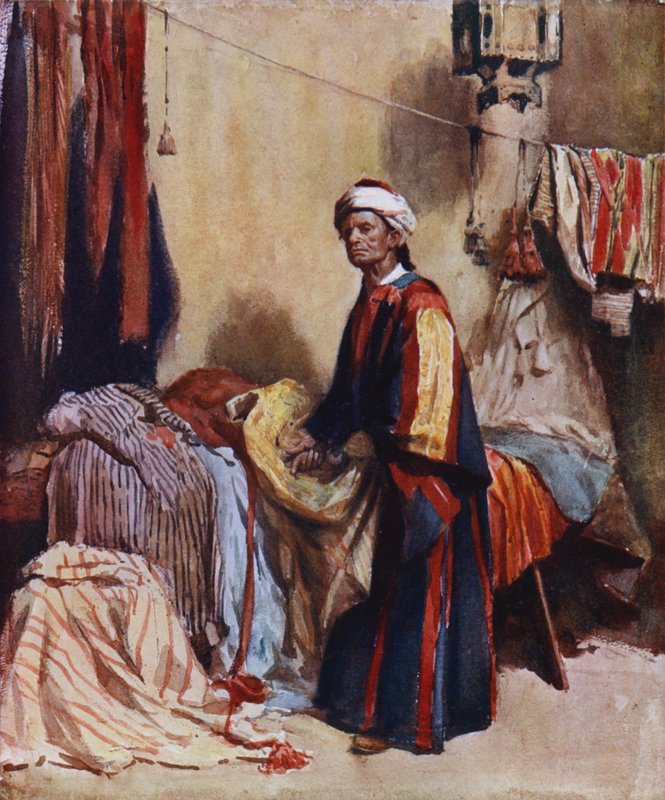 The Merchant (farve litho) af Hely Augustus Morton Smith