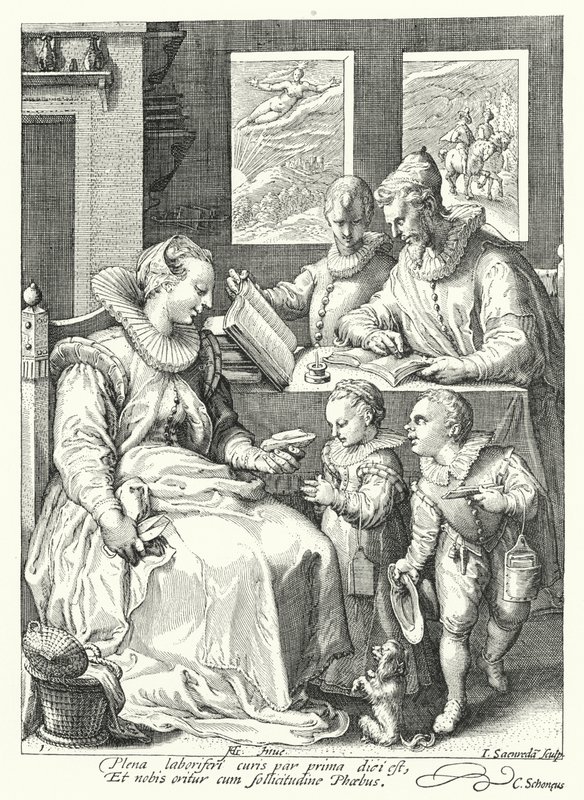 Morgen (gravering) af Hendrik (after) Goltzius