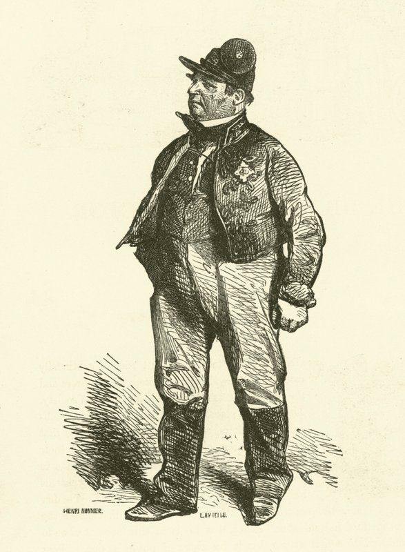 The Diligence Conductor (gravering) af Henri Bonaventure (after) Monnier