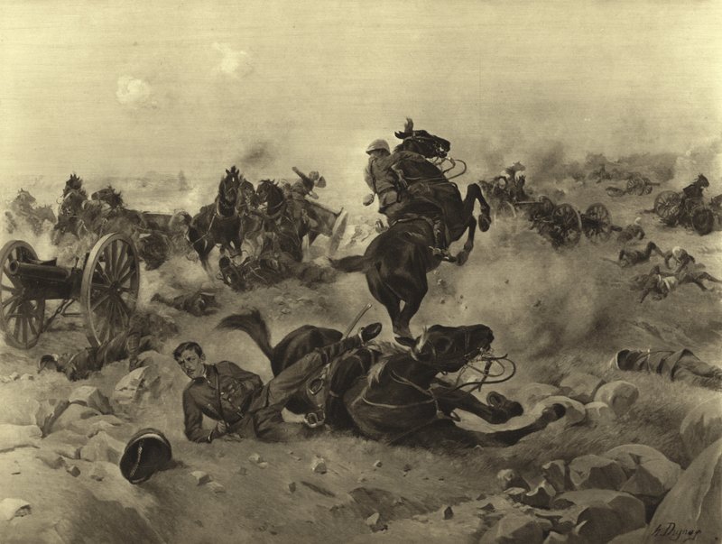 Slaget ved Colenso, 1899 (dybtryk) af Henri Louis Dupray