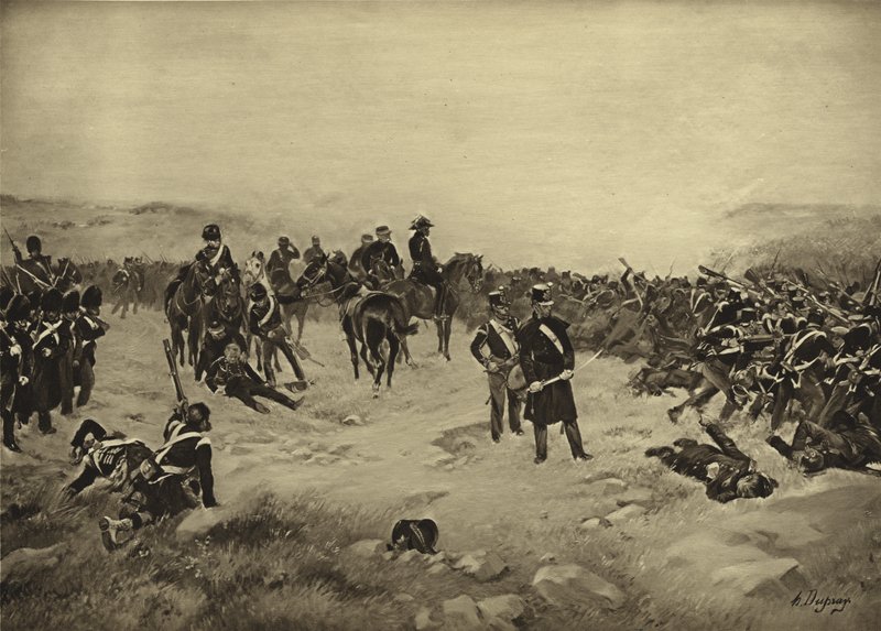 Slaget ved Inkerman, 1854 (dybtryk) af Henri Louis Dupray