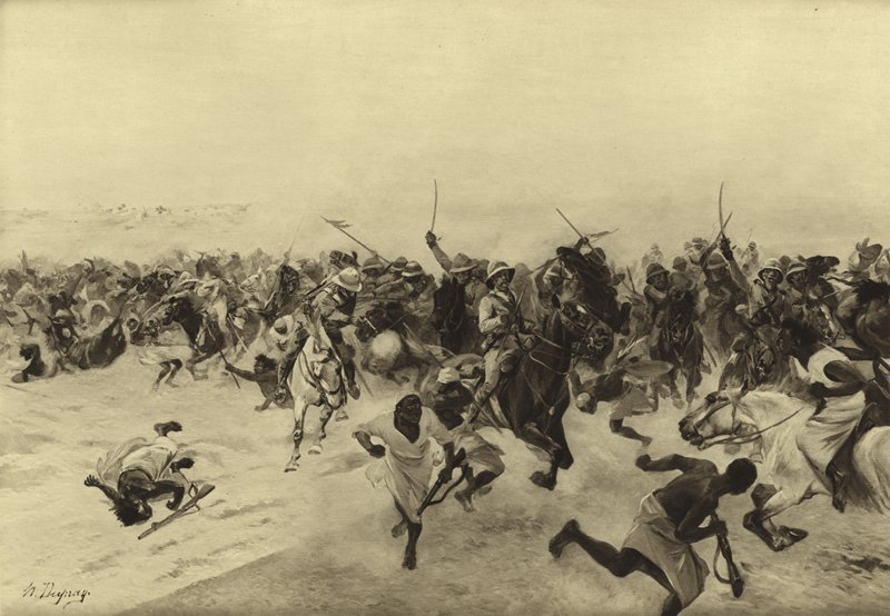 Slaget ved Omdurman, 1899 (dybtryk) af Henri Louis Dupray