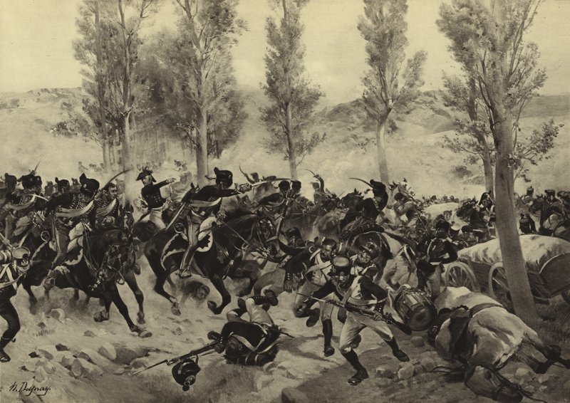 Slaget ved Vitoria, 1813 (dybtryk) af Henri Louis Dupray