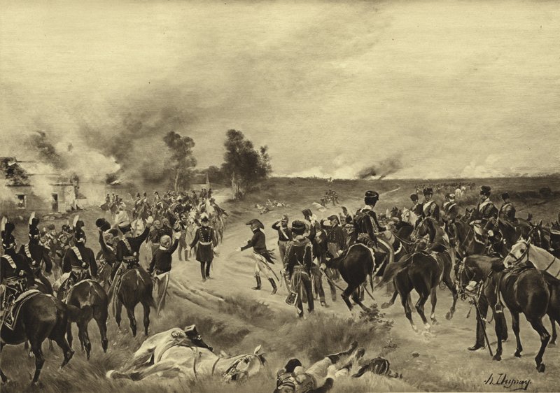 Slaget ved Waterloo, 1815 (dybtryk) af Henri Louis Dupray