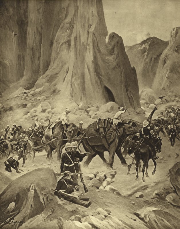 Abessinierkrigen, 1868 (dybtryk) af Henri Louis Dupray