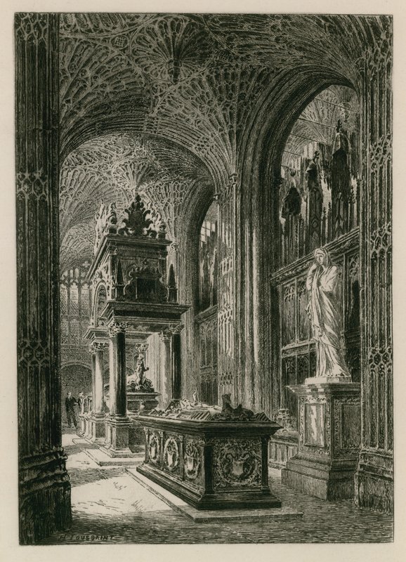 Interiør af Westminster Abbey af Henri Toussaint