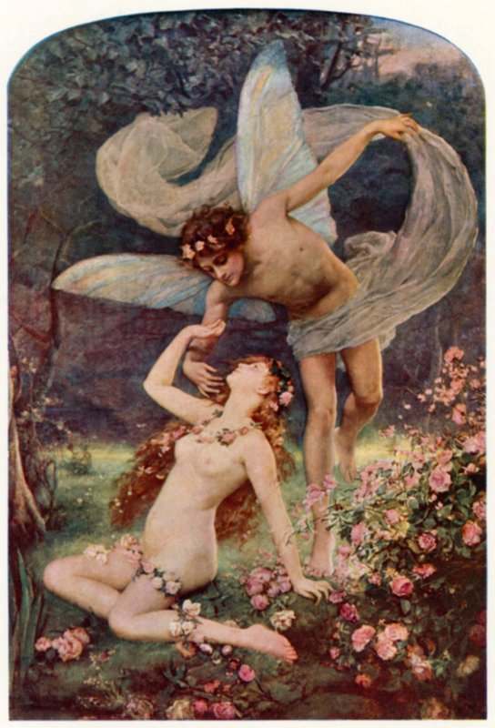 Zephyrus bejler til flora af Henrietta Rae