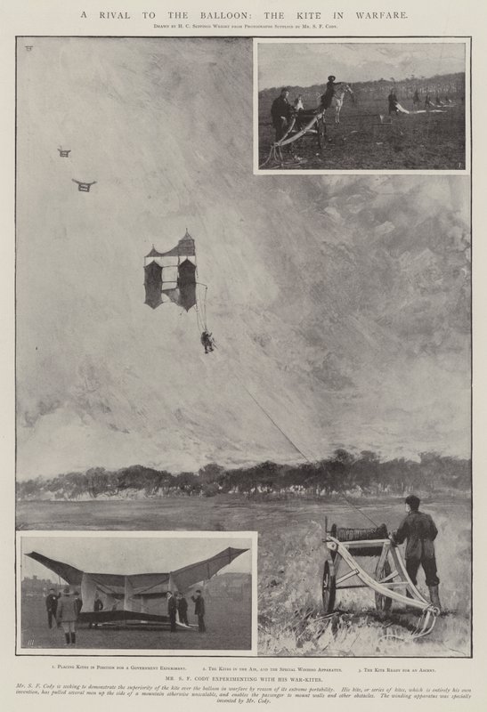 En rival til ballonen, dragen i krigsførelse af Henry Charles Seppings Wright