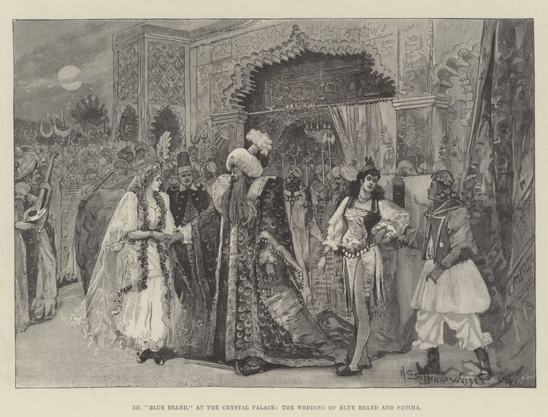 Blå skæg, i Crystal Palace, brylluppet mellem blå skæg og Fatima af Henry Charles Seppings Wright