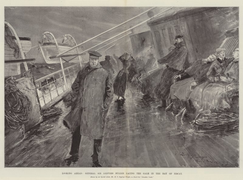 Ser fremad, general Sir Redvers Buller vendt mod Gale i Biscayabugten af Henry Charles Seppings Wright