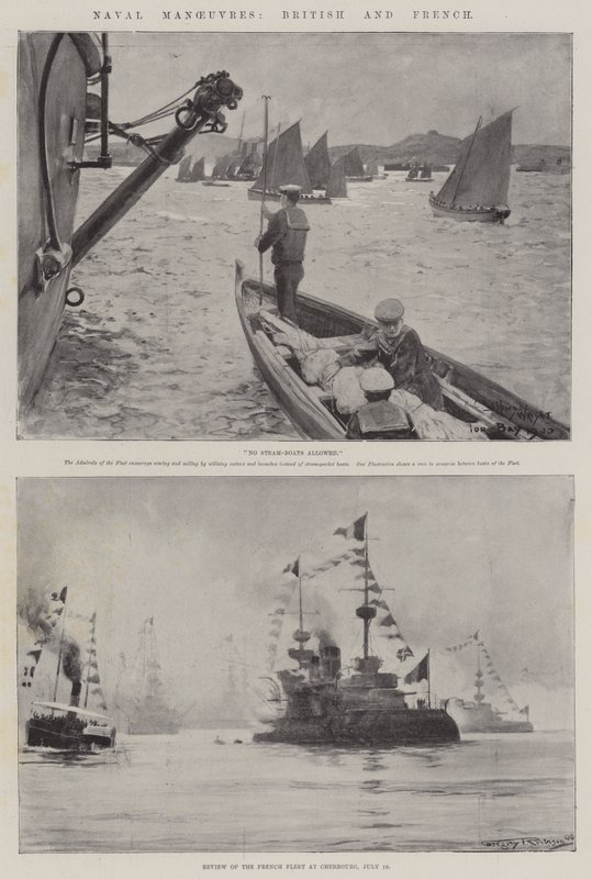 Flådemanøvrer, britiske og franske af Henry Charles Seppings Wright