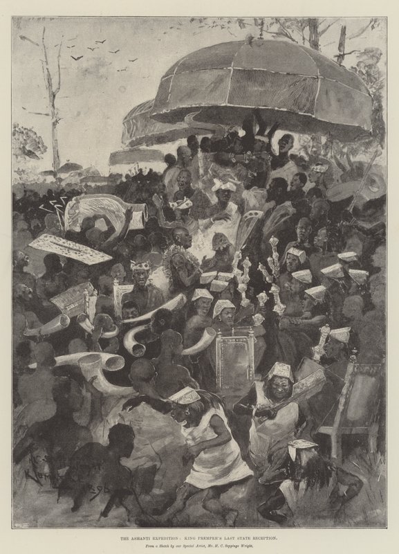 Ashanti-ekspeditionen, Kong Prempehs sidste statsreception af Henry Charles Seppings Wright