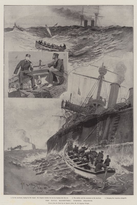 Søværnets manøvrer, Torpedo-øvelse af Henry Charles Seppings Wright