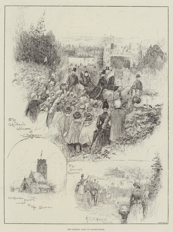Dronningens besøg i Sandringham af Henry Charles Seppings Wright