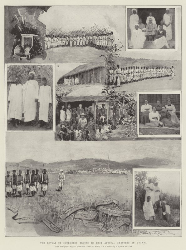 Sudanesiske troppers oprør i Østafrika, skitser i Uganda af Henry Charles Seppings Wright
